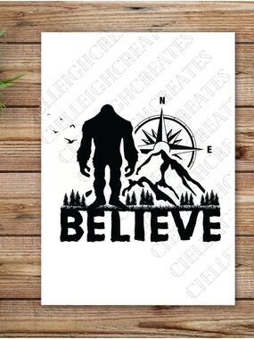 *2 for $20* Sasquatch Believe vinyl decal Sticker Handcrafted